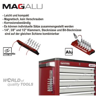Kraftwerk 326099 MagAlu Innensechskant-Bit-Stecknuss-Satz 1/2 Zoll 8-tlg.