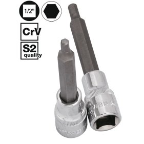 Kraftwerk 336006 1/2 Zoll Innensechskant-Bit-Stecknuss 6 mm 100mm lang