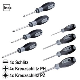 Kraftwerk 4170 Schraubendrehersatz INOX Schlitz,...