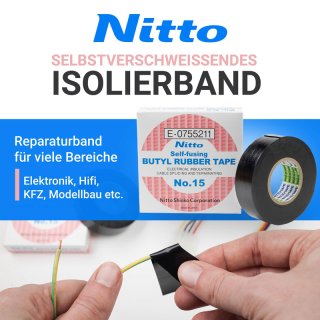 Nitto Nr.15 Isolierband selbstverschweißend 5m schwarz