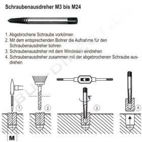 Kraftwerk 3059 Schraubenausdreher-Satz 6-tlg.