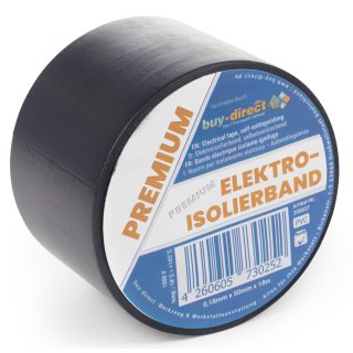 b.d. Elektro-Isolierband 0,18 x 50mm x 18m schwarz