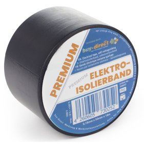 b.d. Elektro-Isolierband 0,18 x 50mm x 18m schwarz