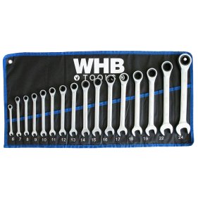 WHB Tools 4400-16 Ring-Ratschenschlüssel-Satz 16-tlg. 6-24mm in Rolltasche