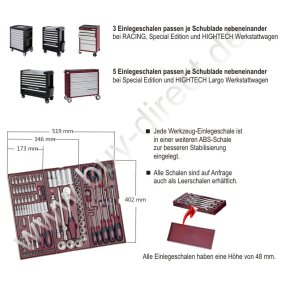 Kraftwerk 4900-58B Completo Speziel-Bit-Stecknuss-Einlegeschale 1/2 Zoll 49-tlg