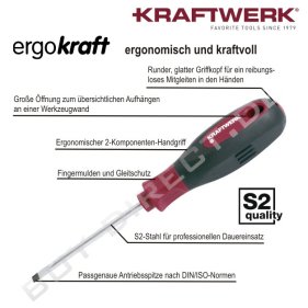 Kraftwerk 4110-5 ergokraft Schlitz-Schraubendreher 1.2x8.0mm