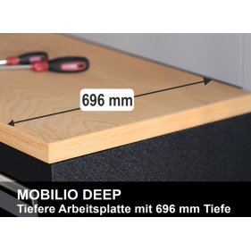 Kraftwerk 3964A-EX Mobilio Deep 3-Element-Werkstatt-Schrankwand