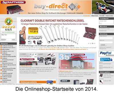 Onlineshop buy-direct.de aus dem Jahr 2014