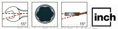 Ring-Maulschlüssel INCH 1/2 Zoll voll poliert, Kraftwerk 3591